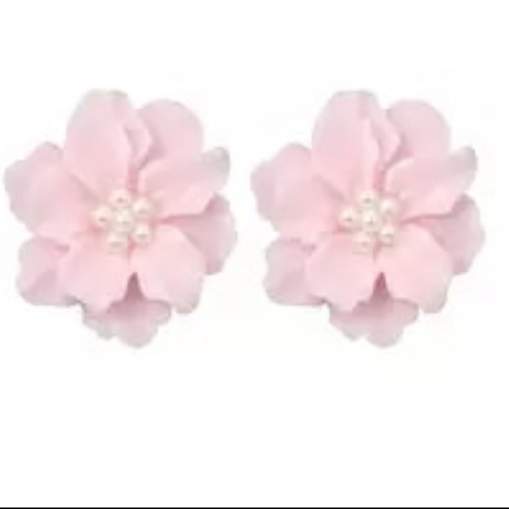 Beautiful Camellia Earrings - White, Pink or Black - Picture 5 of 8